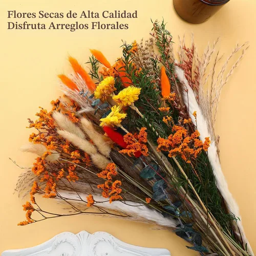 Vista 7 de Flores secas naturales DIY conjunto de flores boho a granel