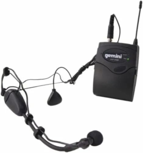 Vista 7 de Gemini Auriculares UHF de doble canal y sistema de micrófono de solapa