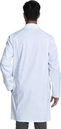 Vista 5 de Cherokee White Lab Coat for Men or Women with 3 Pockets and Center back length 38" CK460
