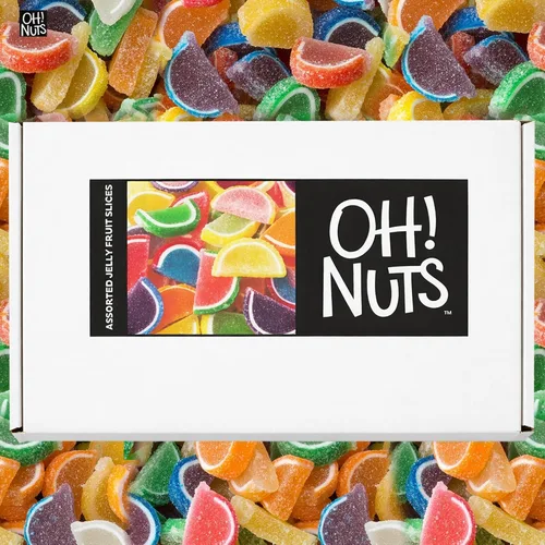 Vista 6 de Oh! Nuts Jelly Fruit Slices - Caramelos grandes surtidos de azúcar, bolsa a granel de 5 libras Confitería tradicional de gomitas masticables