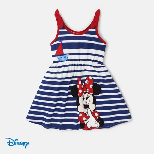 Vista 3 de Disney Mickey and Friends - Vestido de tirantes con estampado de lunares y rayas, 3 piezas