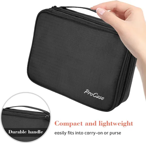 Vista 4 de ProCase Paquete de bolsa de joyería de viaje con organizador grande de joyas de viaje