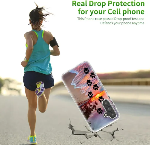 Vista 7 de Funda transparente para Samsung A15 5G de 6.5 pulgadas, doble capa protectora a prueba de golpes de PC transparente de silicona suave