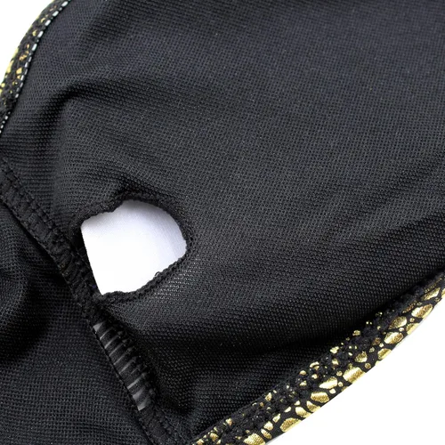 Vista 6 de JUMISEE Bikini con tiras de holograma brillante neón para mujer, sexy, halter envolvente, traje de baño con tanga para fiesta rave