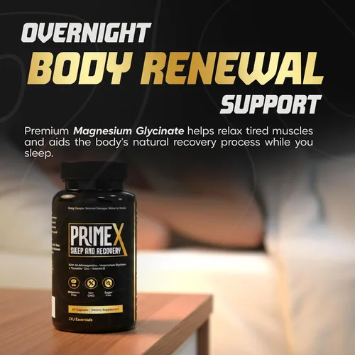 Vista 7 de Ayuda para dormir sin melatonina - Suplemento de recuperación del sueño con Ashwagandha KSM-66® y glicinato de magnesio para relajación nocturna