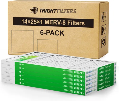 Vista 12 de TRIGHTFILTERS - 6 filtros de aire de 10x10x1, filtros plisados MERV 8 duraderos para hogar HVAC AC, filtros de aire acondicionado compactos