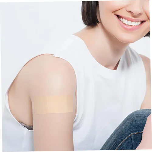 Vista 5 de OUNONA 12 hojas de gel para tratamiento de cicatrices, cinta adhesiva reutilizable, tiras invisibles para quemaduras y lesiones en el cuerpo, cara