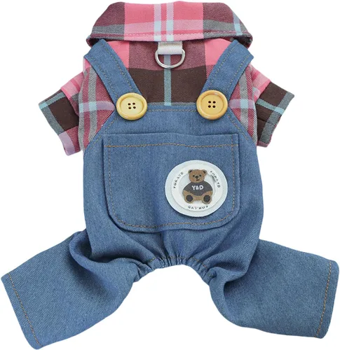 Vista 13 de Ropa para perros de verano con lazo, camisas elegantes para mascotas para perros pequeños, niños y niñas, cachorros, overol clásico, traje clásico