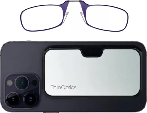 Vista 14 de Always With You by ThinOptics Classic Readers + Attachable Glasses Case Funda negra/marcos negros