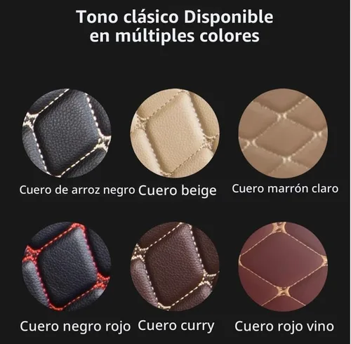 Vista 2 de Tapete de carga personalizado para maletero de automóvil, impermeable, antideslizante, protección para todo tipo de clima, material de cuero Negro