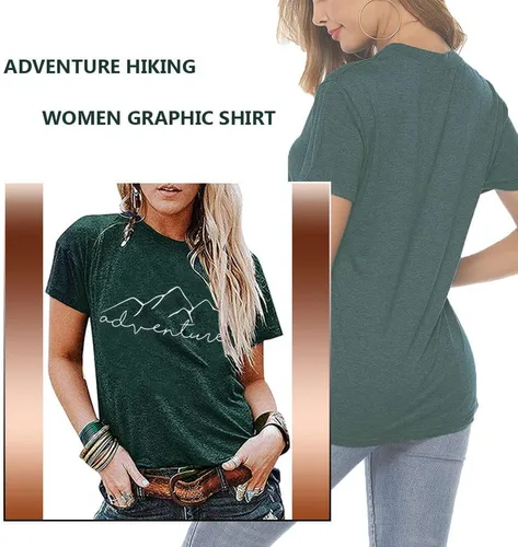 Vista 3 de Camiseta deportiva sin mangas para mujer, diseño de aventura de montaña, senderismo, campamento, divertida camiseta deportiva