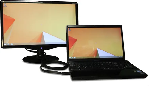 Vista 5 de Adaptador HDMI a VGA enchufable, cable unidireccional sin controlador de 6 pies (5.9 ft): conecta portátiles, computadoras de escritorio