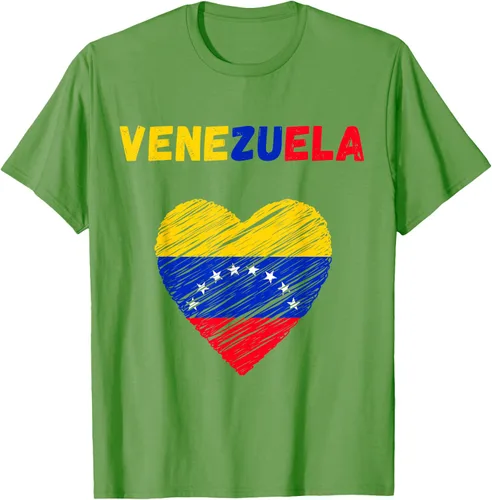 Vista 24 de Camiseta con la bandera venezolana con corazón de Venezuela, Negro