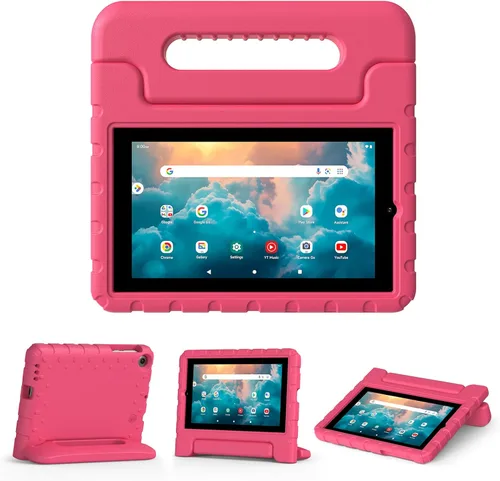Vista 15 de Funda para tablet Walmart Onn de 7 pulgadas Gen 4 2024 Modelo: 100135924, peso ligero, a prueba de golpes, duradero, con soporte de mango Negro