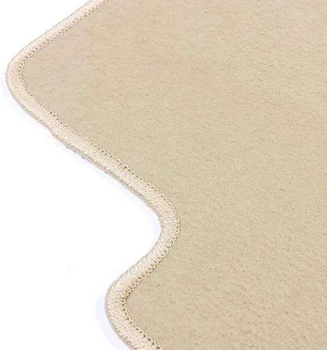 Vista 3 de IKON MOTORSPORTS, Alfombrillas de Piso Compatibles con BMW Serie 3 E46, 1998-2006 Ajuste de Fábrica Beige de Nylon Delanteras y Traseras