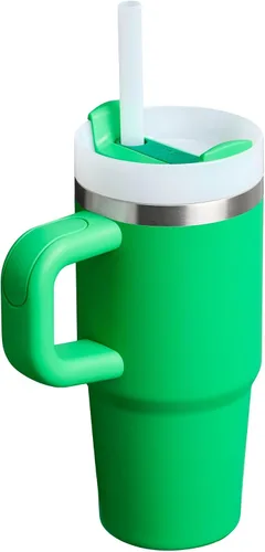 Vista 3 de Stanley Quencher H2.0 - Vaso de acero inoxidable con asa, pajilla y tapa FlowState giratoria de 3 posiciones; aislamiento térmico, sin BPA; apto