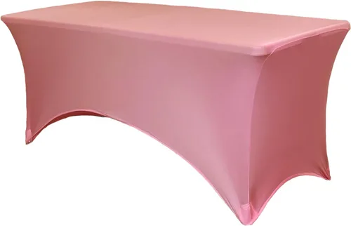 Vista 52 de YOUR CHAIR COVERS - Fundas rectangulares de elastano para mesas de 4 pies, manteles ajustados para eventos de boda, decoraciones de patio, tela Negro