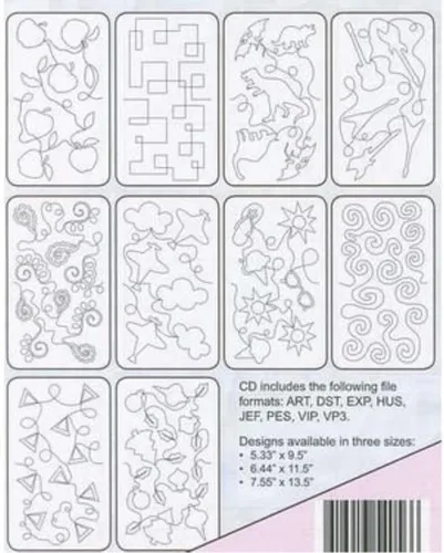 Vista 2 de Amelie Scott Designs Edge Expansion Pick 3 diseños de bordado de máquina