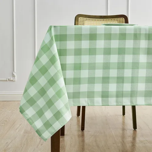 Vista 35 de BALCONY & FALCON Mantel Rectangular de Lino Sintético Impermeable Lavable Limpiable Cubierta de Mesa para Decoración de Mesa de Cocina Comedor