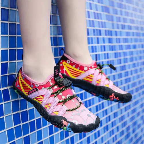 Vista 4 de UBFEN - Zapatos para el agua para niños y niñas, acuáticos y livianos, de secado rápido, para ir a la playa, practicar deportes y natación