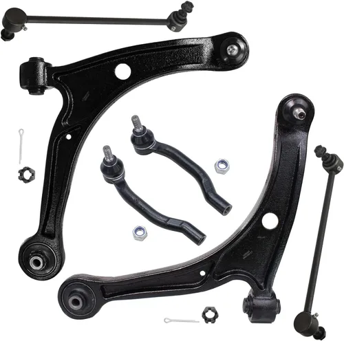 Vista 141 de Detroit Axle - Kit de extremo delantero para Chrysler 300 Dodge Charger 2011-2023 Challenger, 2 Lower Rearward Control Arms 2 Outer Tie Rods 2