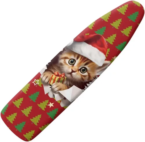 Vista 11 de Funda para tabla de planchar con diseño de estrellas y bandera estadounidense con borde elástico y acogedor bolsillo para la nariz, resistente al