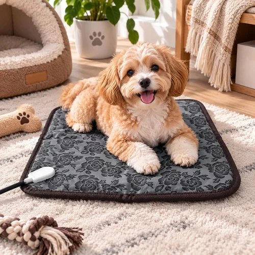 Vista 6 de Electric Dog Heating Blanket, Heating Pad for Cat, Pet with Anti-Bite Tube