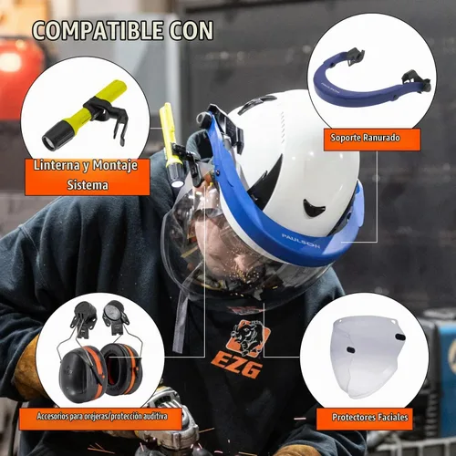 Vista 6 de Malta Dynamics Casco de Seguridad Tipo APEX 2 – Cascos de Seguridad Duros Conformes con OSHA y ANSI Z89.1 para Trabajadores de Construcción y Casco