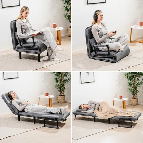 Vista 2 de Sofá Cama Convertible Individual 4 en 1 Softfa InnovaGoods