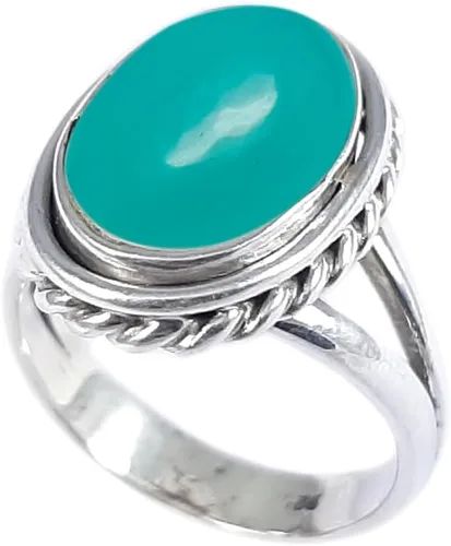 Vista 18 de Anillo fino de plata esterlina 925 para mujer, hecho a mano, joyería de piedras preciosas, anillo de moda (1379)