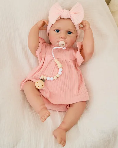 Vista 8 de FOCKOF Muñecas de Bebé Realistas Reborn - Muñecas de Bebé de la Vida Real de 18 Pulgadas Niña Muñeca de Bebé Realista con Accesorios para 3+ Años