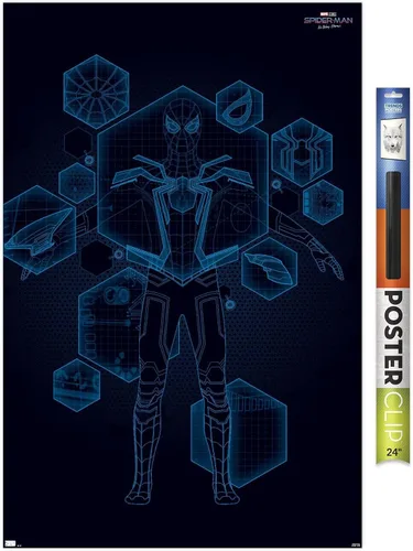 Vista 19 de Trends International Marvel Spider-Man: No Way Home - Póster técnico de pared, 22.4 pulgadas de largo x 14.7 pulgadas, versión enmarcada de madera