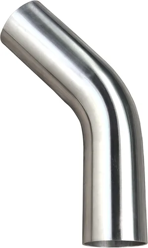 Vista 14 de 1" (25mm) OD 45 Grados Tubo de Codo de Aluminio, Tubo Intercooler, Tubo de Toma de Aire, Radio 1.5D, Tubo de Aleación de Aluminio, Alto Pulido
