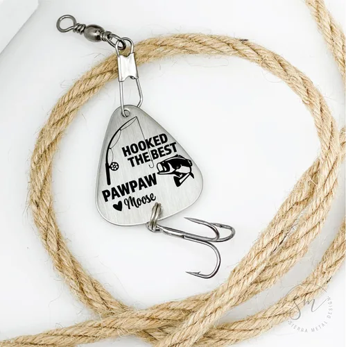 Vista 7 de Regalo para papá enganchado el mejor señuelo de pesca para papá, regalo para el día del padre, idea de regalo para papá, señuelo de pesca, idea