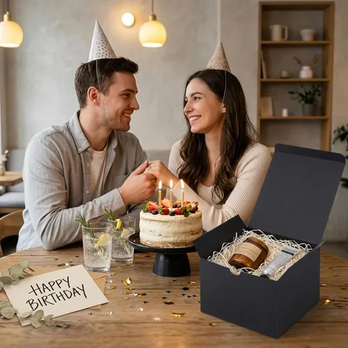 Vista 3 de JINMING 10 cajas de regalo 6x6x4 pulgadas, cajas de regalo mate negras a granel para el Día de la Madre, el Día del Padre, fiesta, cumpleaños, cajas
