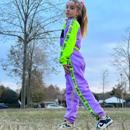 Vista 10 de Conjunto de Ropa de Baile para Niñas, Traje de Interpretación de Equipo de Hip Hop y Jazz Moderno, Conjuntos de Ropa de Baile para Niñas