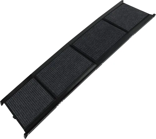 Vista 10 de Rampa para perros para automóvil, escalera plegable portátil para mascotas con superficie antideslizante de hasta 250 libras, capacidad de carga al