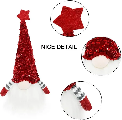 Vista 5 de GMOEGEFT Luces escandinavas de gnomo de Navidad con temporizador, gnomo sueco de Santa Tomte, decoración de Navidad nórdica, juego de 2