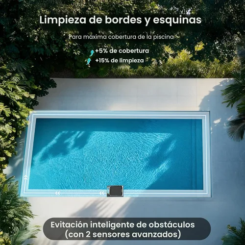 Vista 5 de AIPER Surfer S2 Robot de Limpieza de Superficie de Piscina con Energía Solar con Soporte de APP, Limpieza Continua 24/7, Modos de Carga Dual, Gris