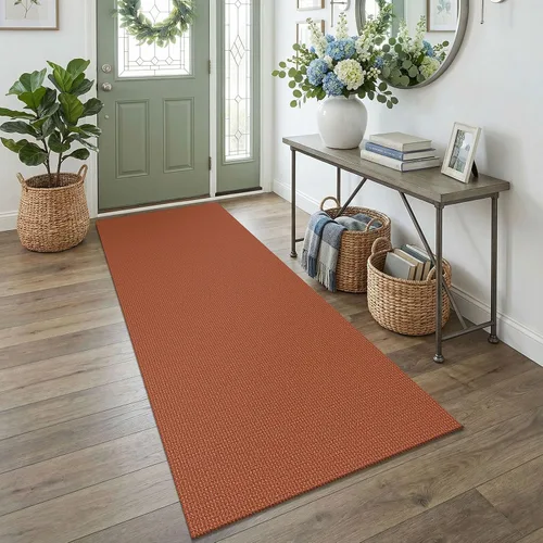 Vista 171 de EARTHALL Alfombra tejida de 2 x 3 pies, lavable para entrada, alfombra trenzada antideslizante, alfombra para puerta interior y exterior, alfombra