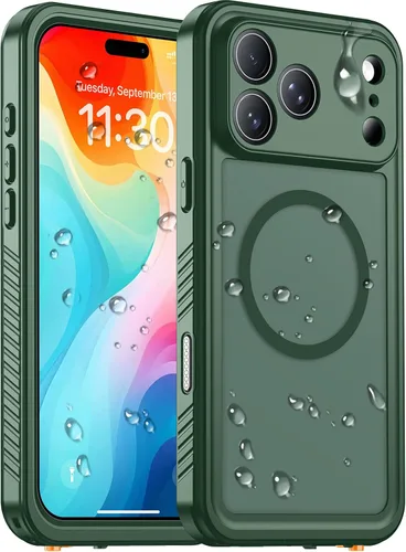 Vista 220 de Temdan - Funda impermeable diseñada para iPhone 12, protector de pantalla y cámara integrado IP68 bajo el agua, cuerpo completo, a prueba de caídas