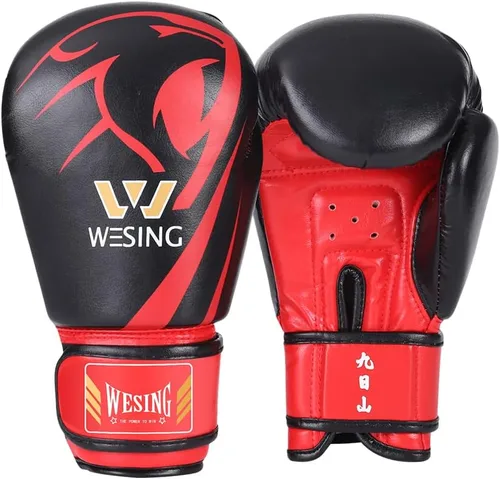 Vista 10 de Wesing - Guantes de boxeo profesionales para hombres y mujeres, guantes de boxeo para kickboxing, guantes de entrenamiento para adultos y niños