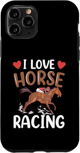 Vista 26 de Funda para iPhone 13 I Love Horse Racing Horses Race Racer