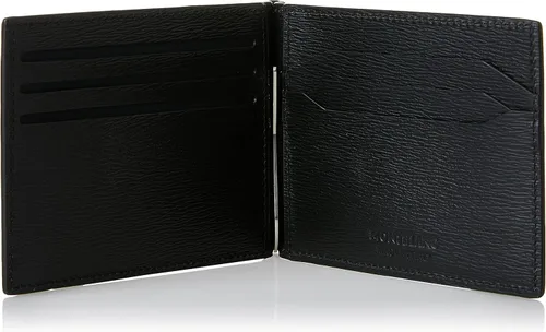 Vista 4 de MONTBLANC Meisterstuck 4810 - Cartera de 6 tarjetas de piel negra con clip para dinero, Negro