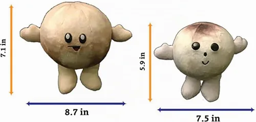 Vista 3 de Celestial Buddies Pluto & Charon Buddy Peluche suave bordado de 7.5 pulgadas, 8.5 pulgadas, con divertidos datos de planetas, etiqueta para niños