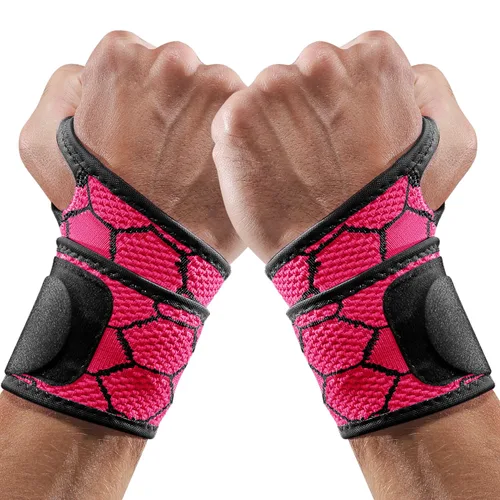 Vista 14 de Muñequera deportiva delgada, muñequera para alivio del túnel carpiano, soporte de muñeca de compresión sin neopreno para entrenamiento, muñequeras
