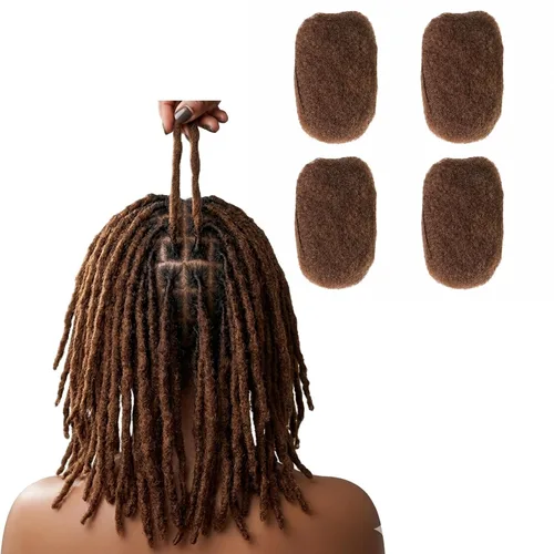 Vista 9 de YONNA Cabello humano afro rizado a granel de 8 pulgadas para trenzas de #28 Rubio rojo anaranjado