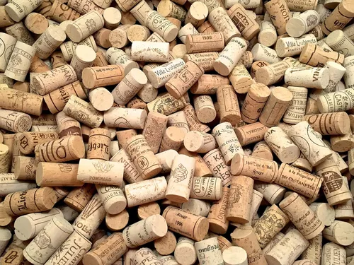 Vista 2 de Corchos de vino, grado Premio, auténticos, totalmente naturales, impresos de alta calidad, corcho de grado artesanal, sin circular, uniforme
