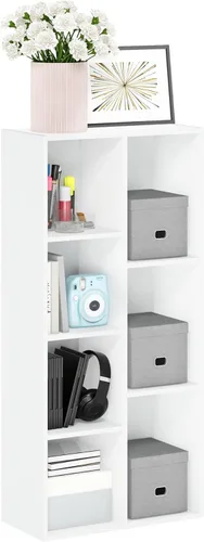 Vista 82 de Furinno PASIR - Estantería de libros de 2 niveles, estantería moderna de 9 x 12 x 21, estanterías abiertas para sala de estar, dormitorio, oficina