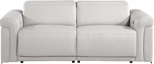 Vista 17 de Blackjack Furniture Mario - Sofá biplaza reclinable de cuero italiano de grano superior con reposacabezas y asientos ajustables, cargadores USB